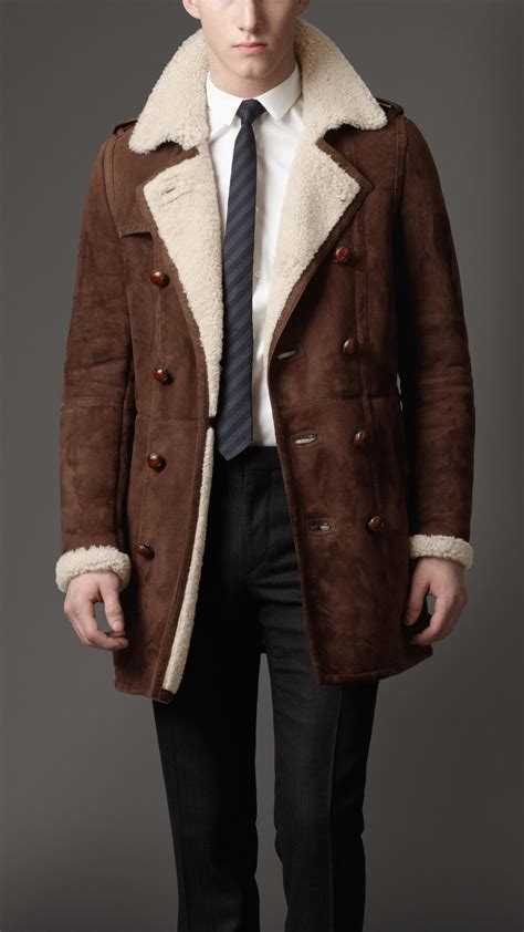 burberry sheepskin coat mens|Burberry Cashmere Coats and Jackets for Men .